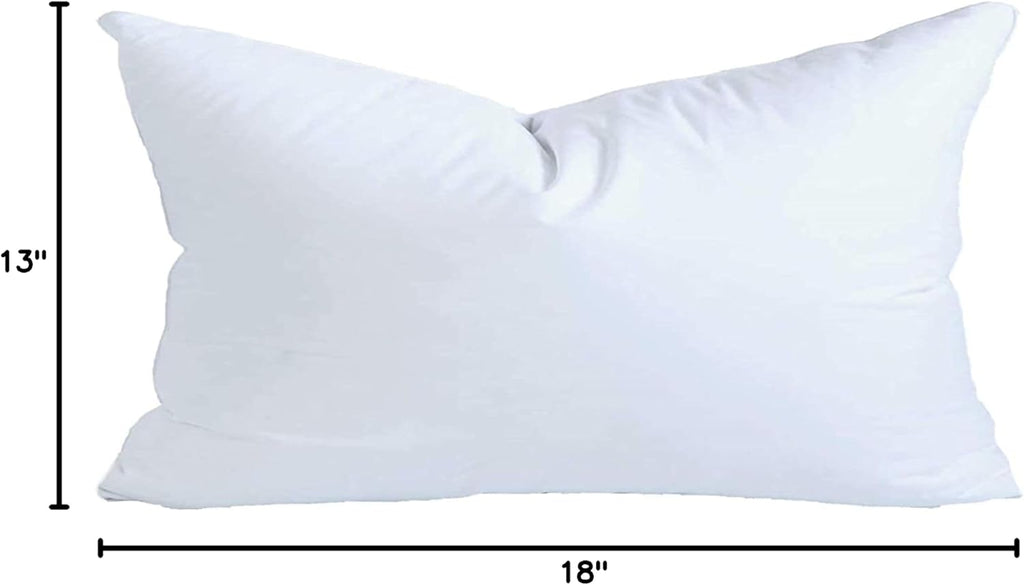18x13 Inch Synthetic Down Alternative Square Pillow Insert Form Stuffer for Sofa Shams