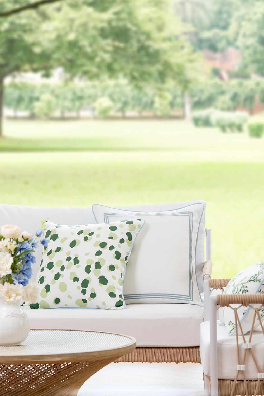 Patio Indoor Outdoor Throw Pillow Cover Only 20"x20" Water Repellent
