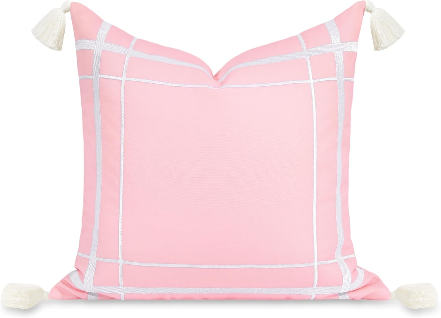 Coastal Patio Indoor Outdoor Scalloped Throw Pillow Cover Only 20x20