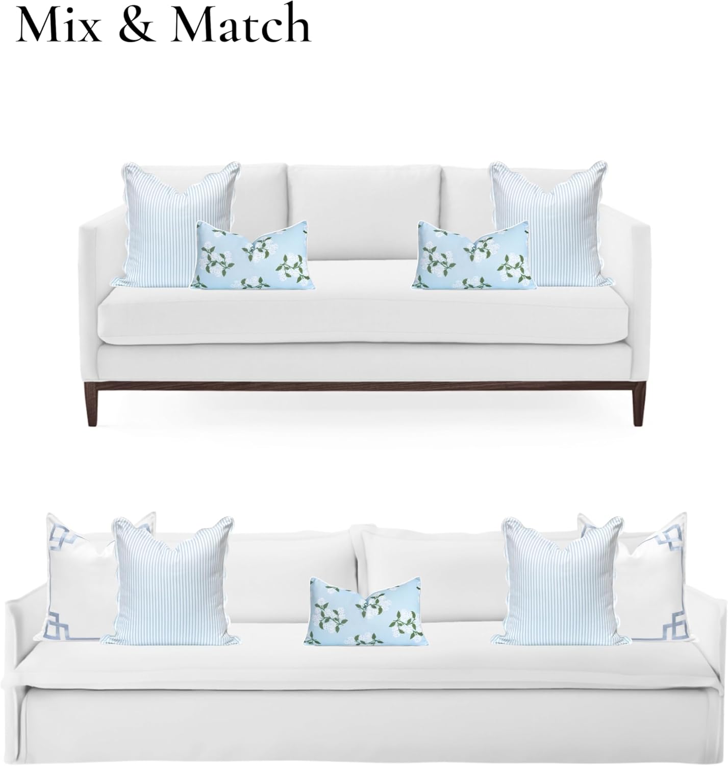 Patio Indoor Outdoor Throw Pillow Cover Only, 20"x20" Water Repellent for Backyard, Couch, Green Print Geometric Leafs