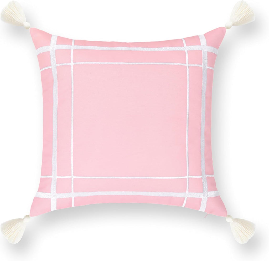 Coastal Patio Indoor Outdoor Scalloped Throw Pillow Cover Only 20x20
