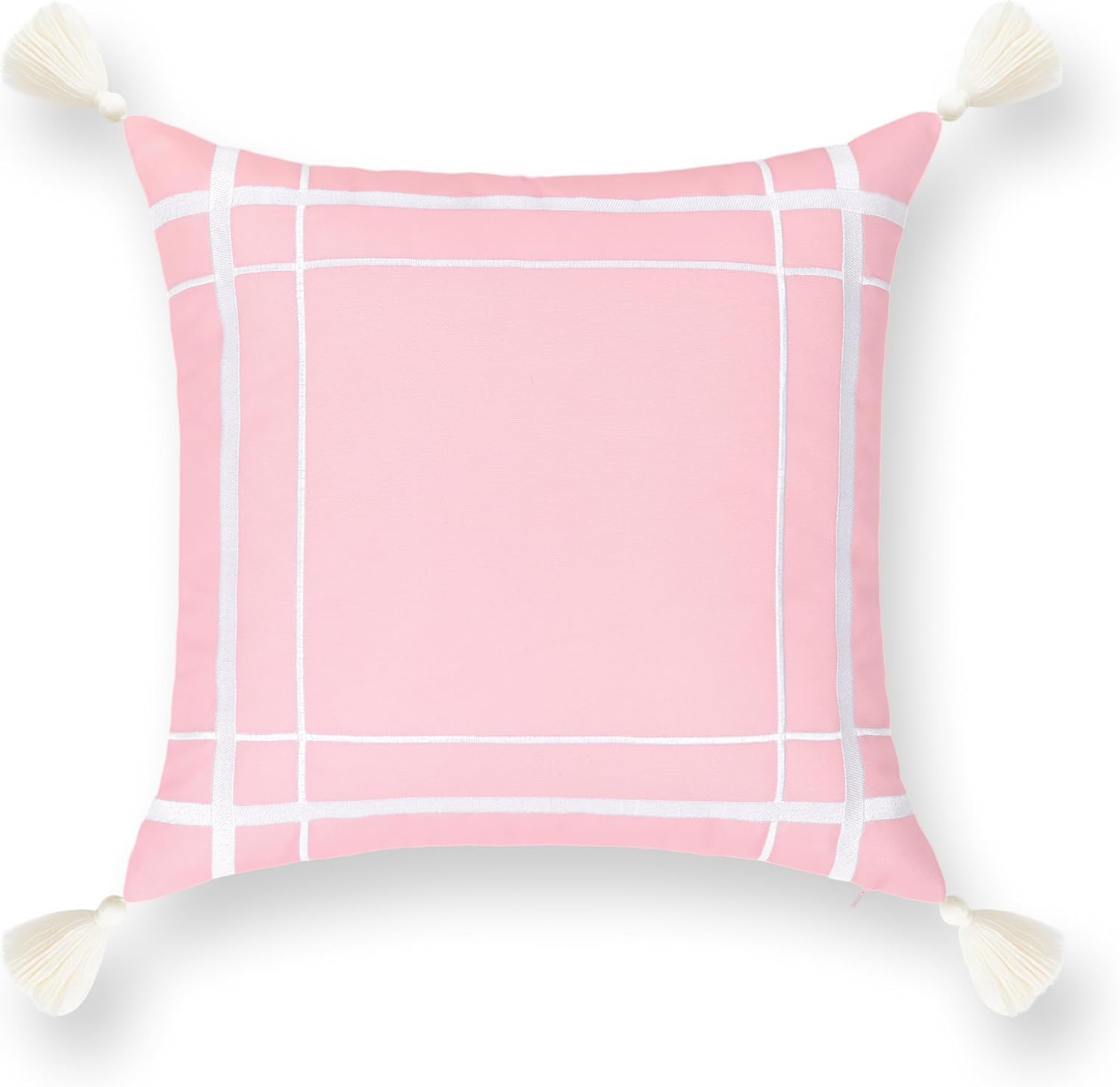 Coastal Patio Indoor Outdoor Scalloped Throw Pillow Cover Only 20x20