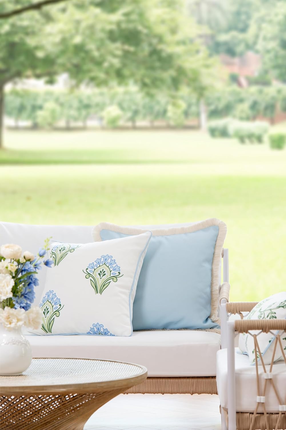 Patio Indoor Outdoor Throw Pillow Cover Only 20"x20" Water Repellent