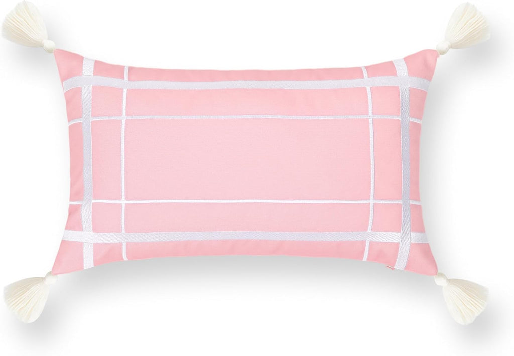 Coastal Patio Indoor Outdoor Scalloped Throw Pillow Cover Only 20x20