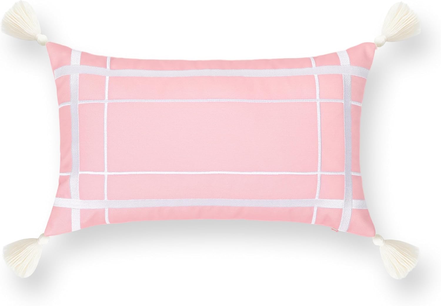 Coastal Patio Indoor Outdoor Scalloped Throw Pillow Cover Only 20x20