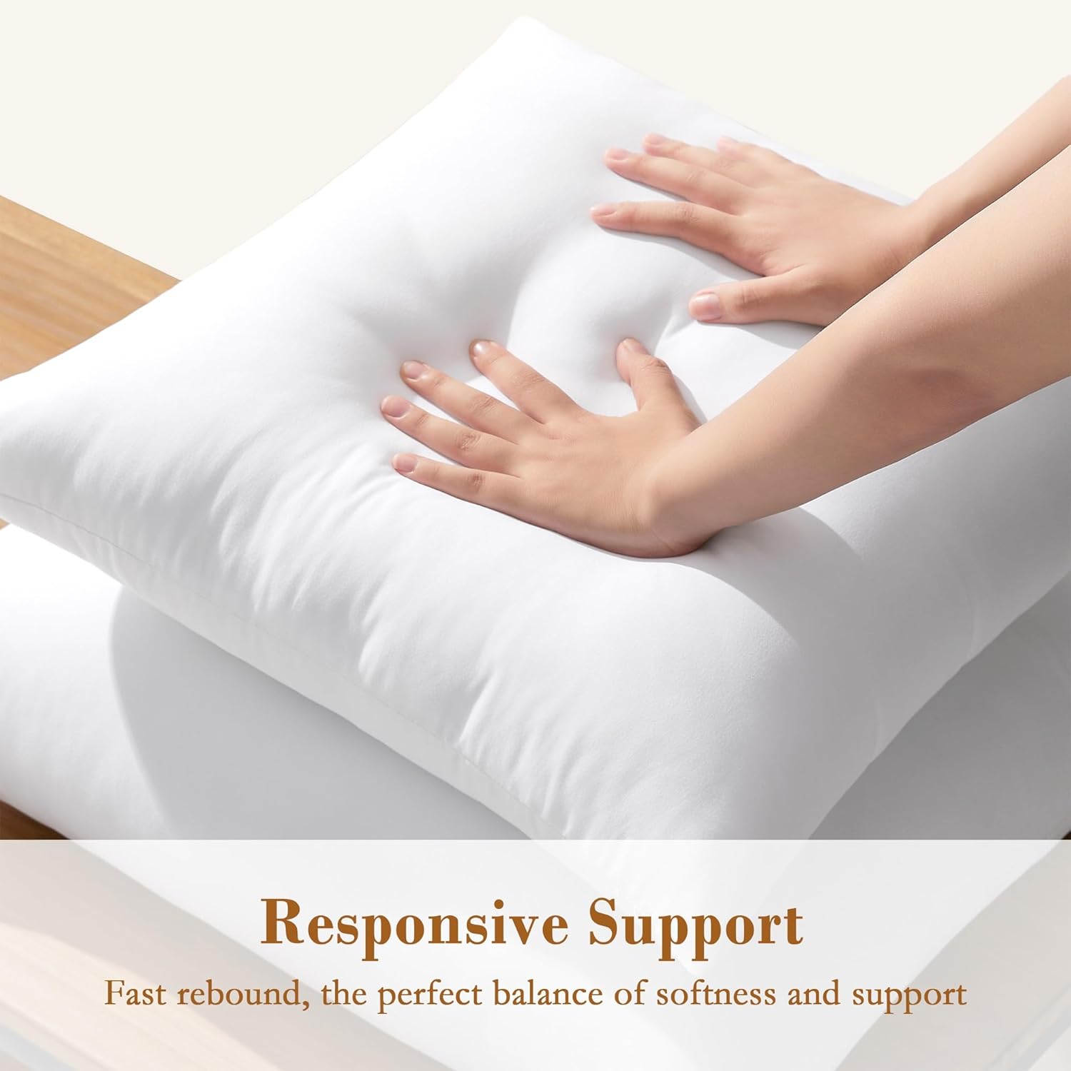 20x20 Pillow Inserts Full Fluffy Square Down Alternative Stuffer Set of 2