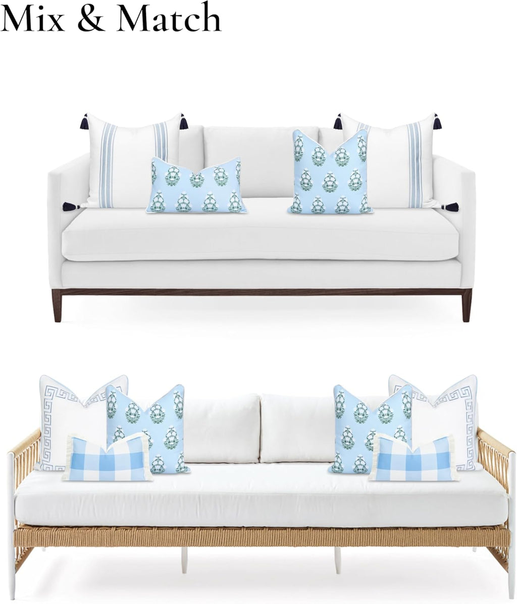 Patio Indoor Outdoor Throw Pillow Cover Only 20"x20" Water Repellent