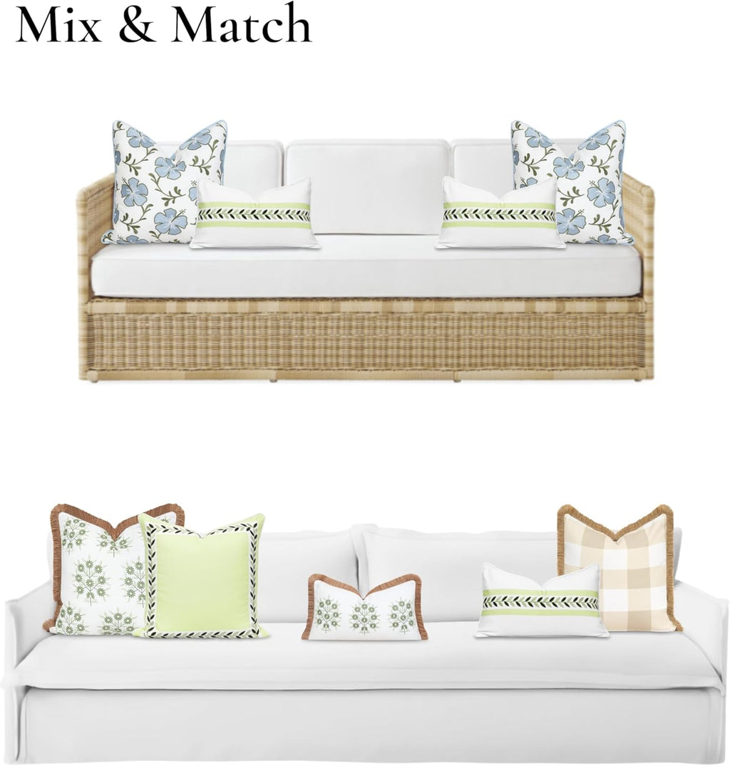 Patio Indoor Outdoor Throw Pillow Cover Only 20"x20" Water Repellent