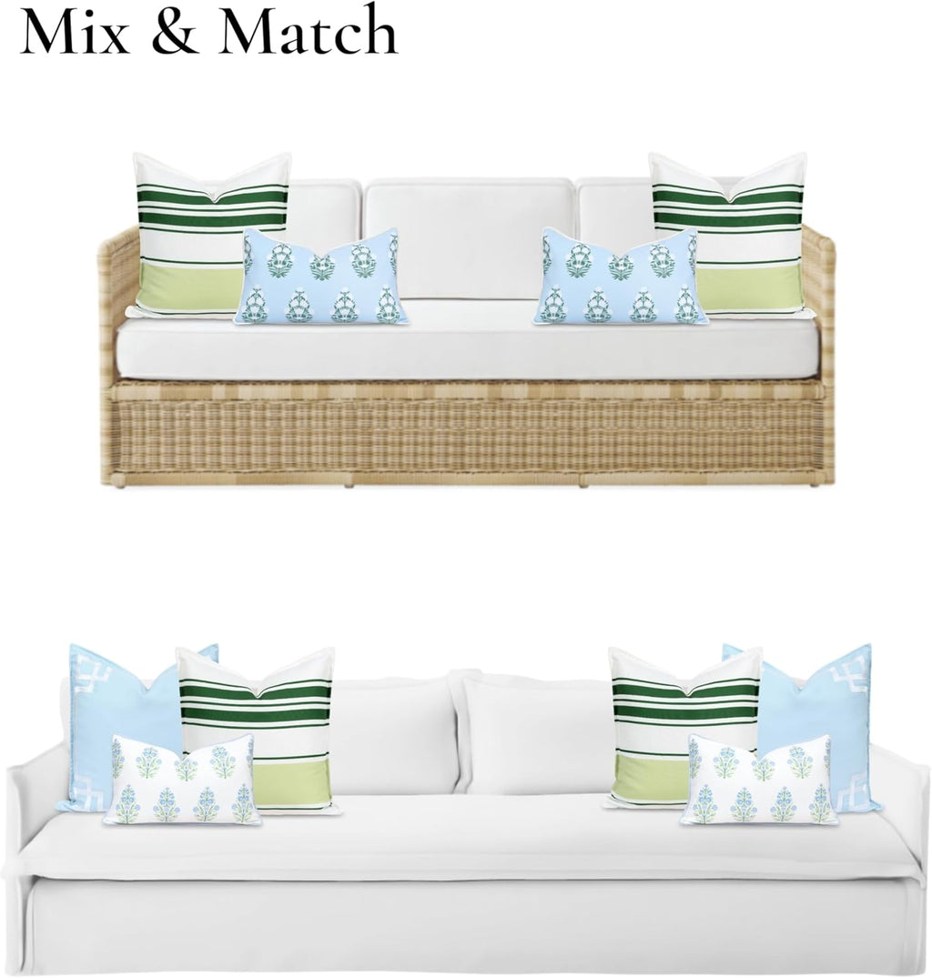 Patio Indoor Outdoor Throw Pillow Cover Only 20"x20" Water Repellent