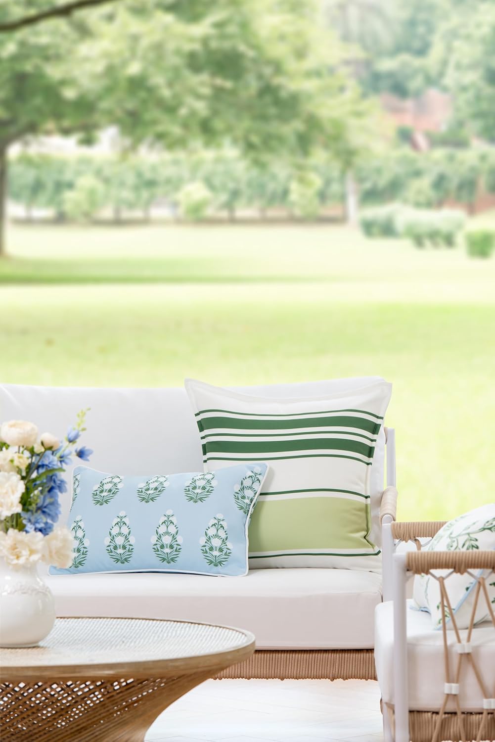 Patio Indoor Outdoor Throw Pillow Cover Only 20"x20" Water Repellent
