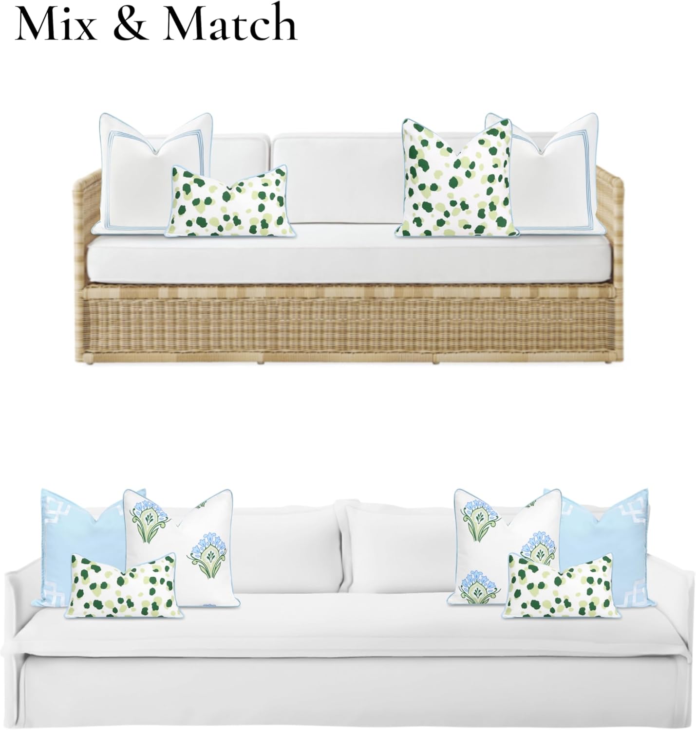 Patio Indoor Outdoor Throw Pillow Cover Only 20"x20" Water Repellent