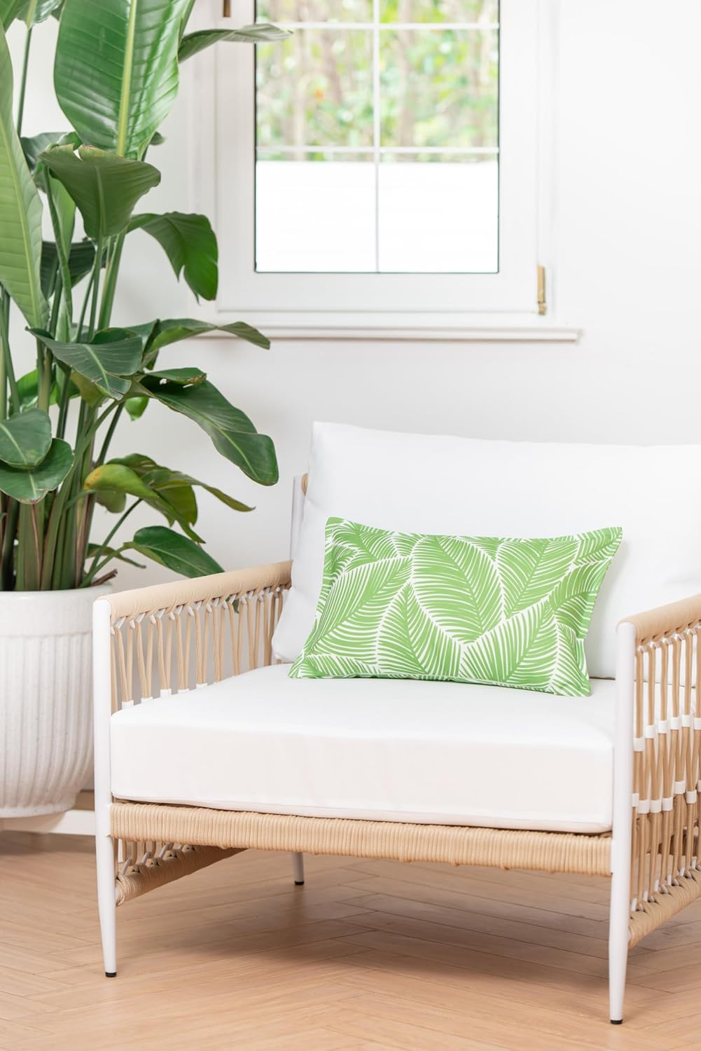 Coastal Patio Indoor Outdoor Pillow Cover Only 20"x20" Water Resistant for Backyard
