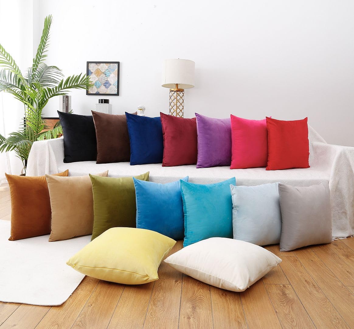 18x13 Inch Synthetic Down Alternative Square Pillow Insert Form Stuffer for Sofa Shams
