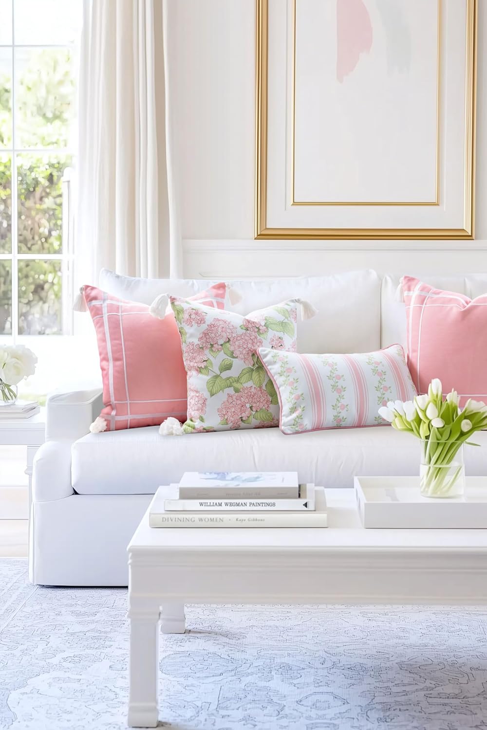 Coastal Patio Indoor Outdoor Scalloped Throw Pillow Cover Only 20x20