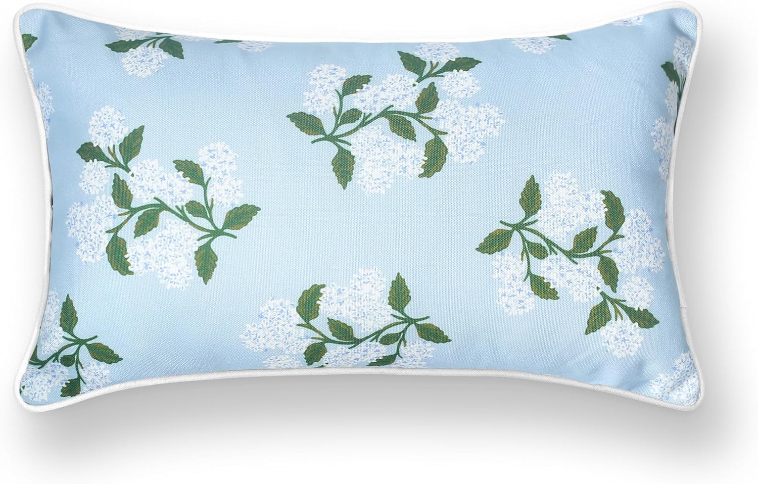 Patio Indoor Outdoor Throw Pillow Cover Only, 20"x20" Water Repellent for Backyard, Couch, Green Print Geometric Leafs