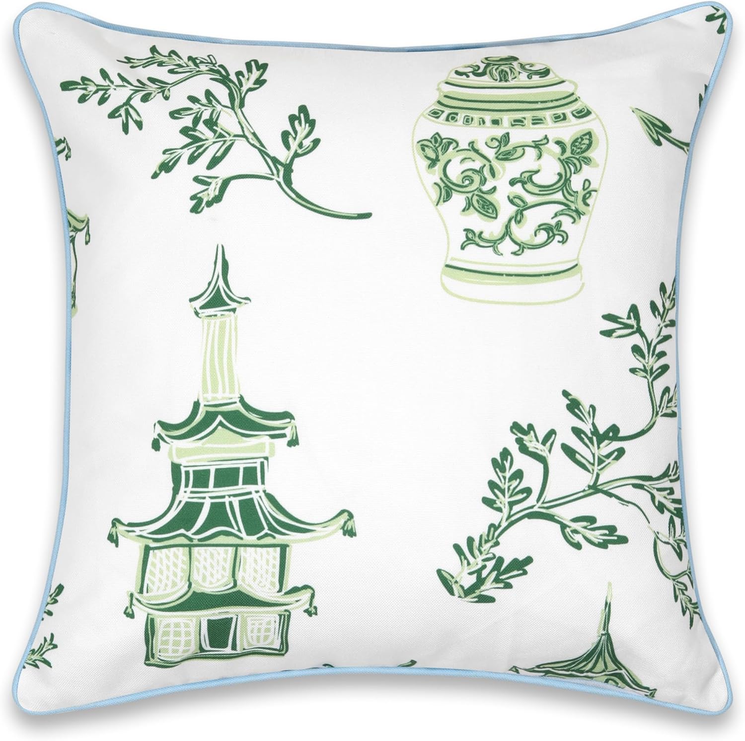 Patio Indoor Outdoor Throw Pillow Cover Only 20"x20" Water Repellent