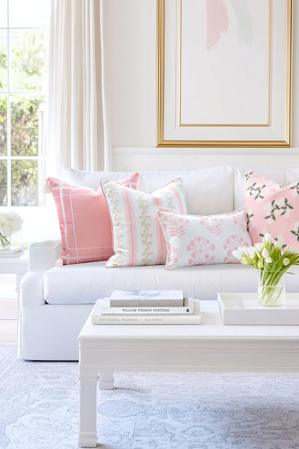 Coastal Patio Indoor Outdoor Scalloped Throw Pillow Cover Only 20x20