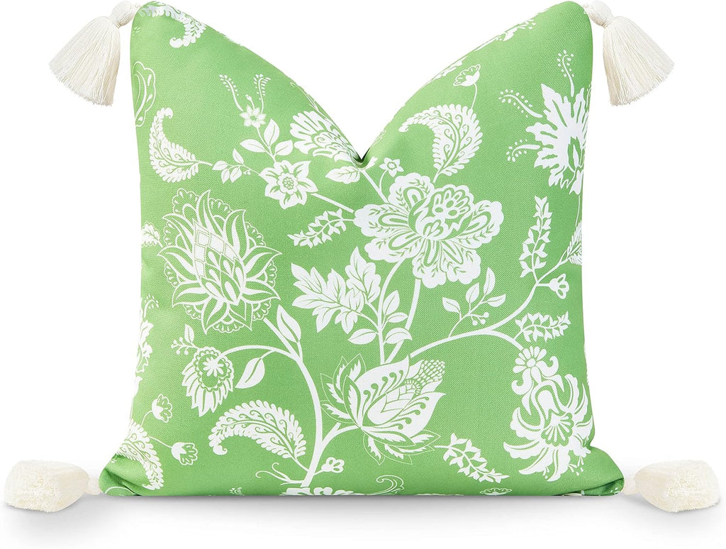 Coastal Patio Indoor Outdoor Pillow Cover Only 20"x20" Water Resistant for Backyard